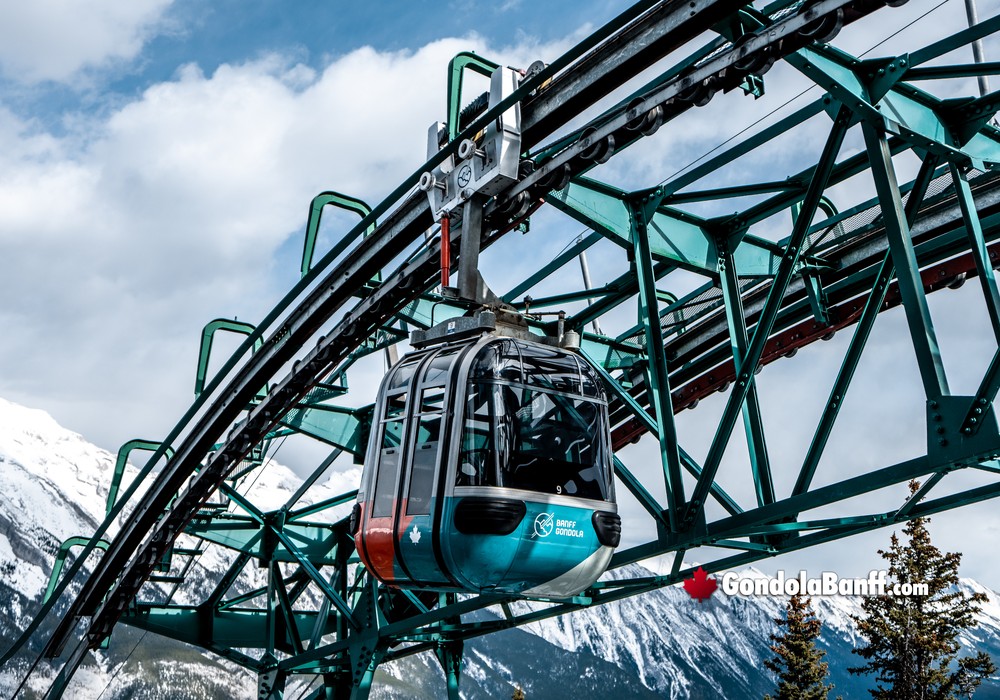Banff Gondola Along Track Mountain View