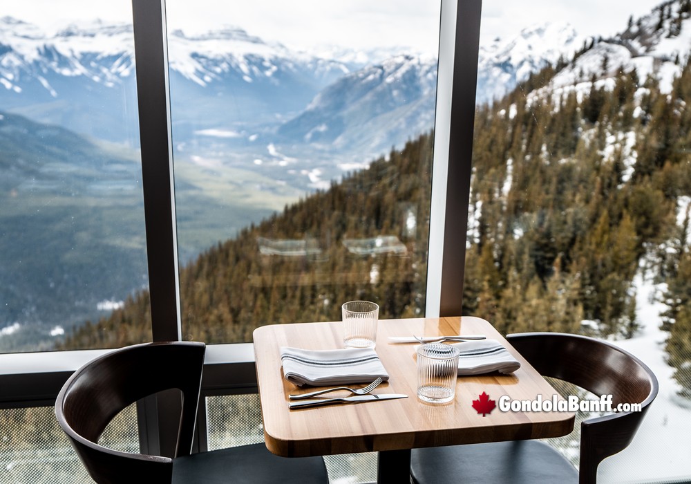 Table Near Window with Sulphur Mountain View