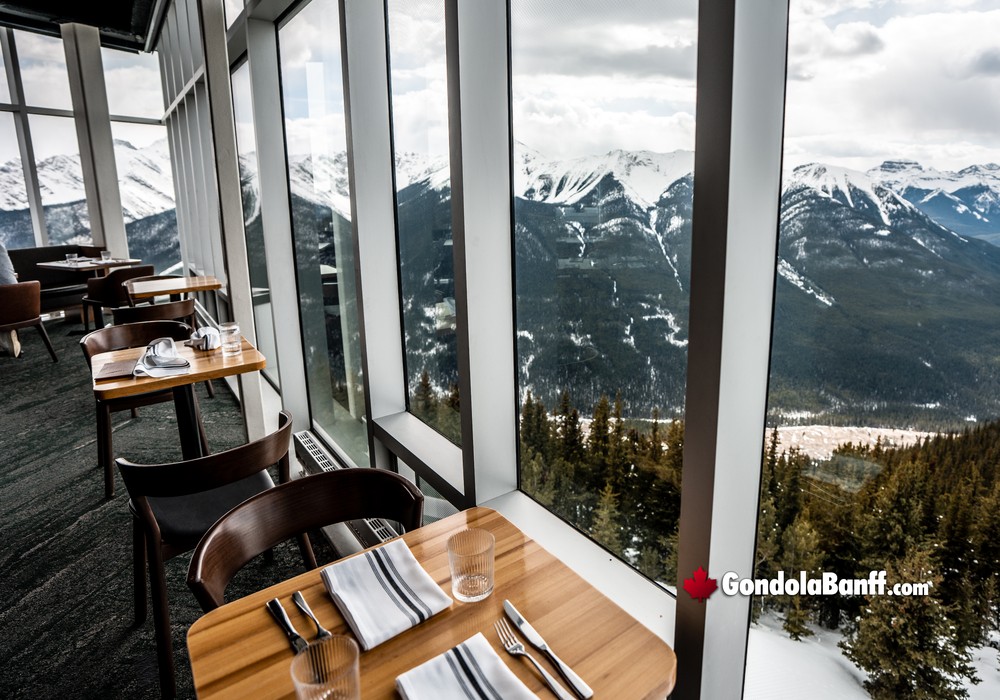Window Table Overlooking the Mountain Ranges at Sky Bistro