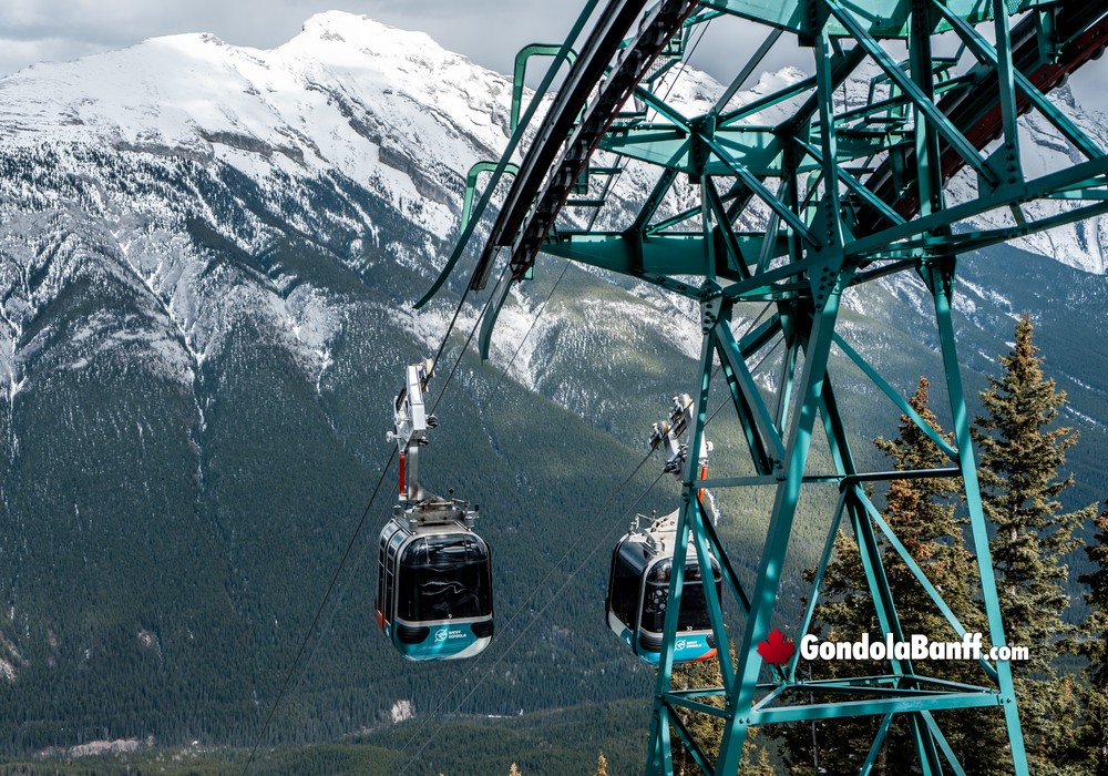Two Gondolas Along the Upper Track