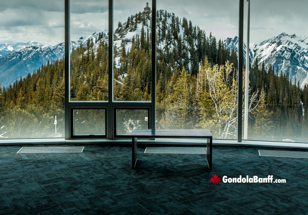 Window Facing Sulphur Mountain Benches