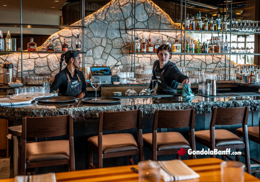 Newly Renovated Sky Bistro Bartenders Behind Bar