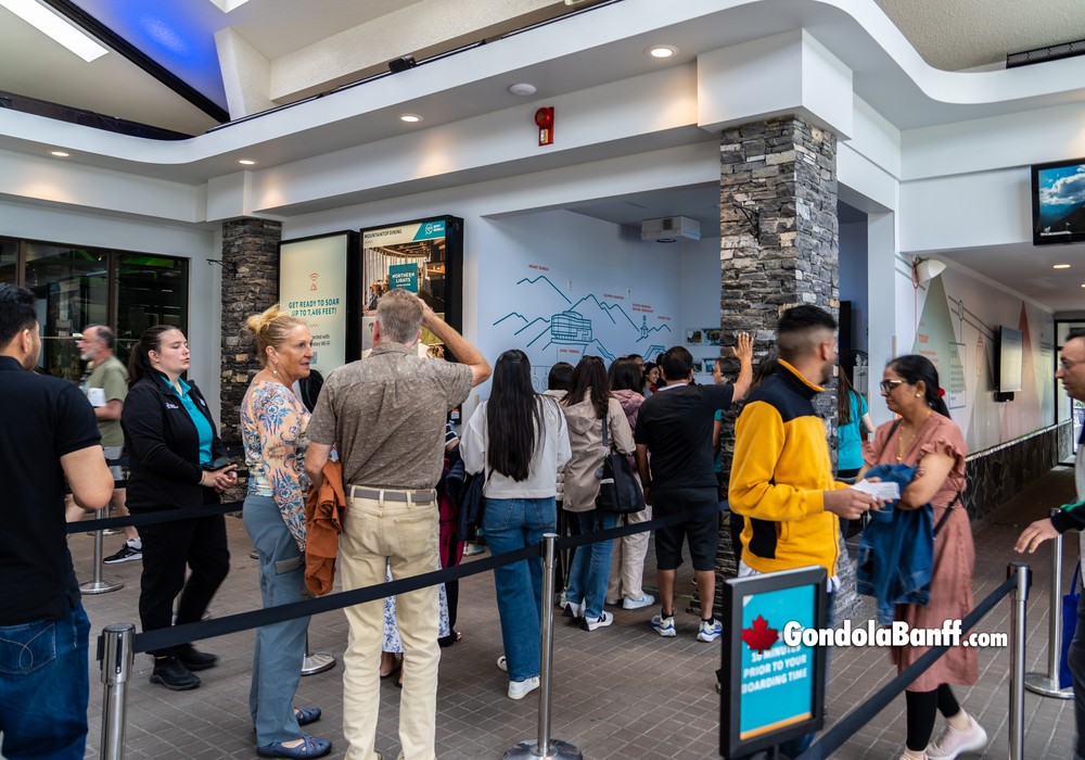 Boarding Line at Banff Gondola