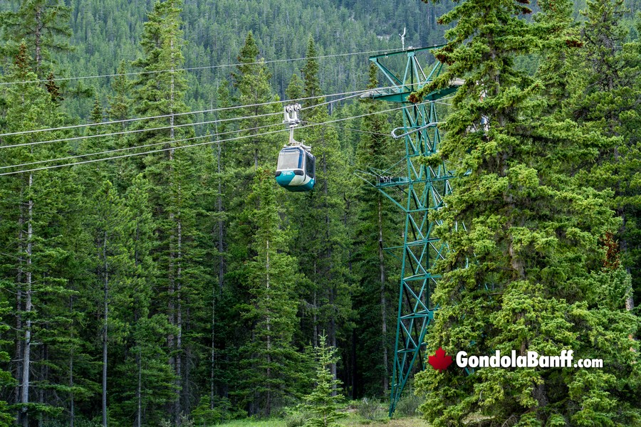 View Riding Up 4 Banff National Park Gondola