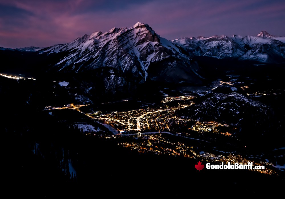 Nightrise Banff Townsite View