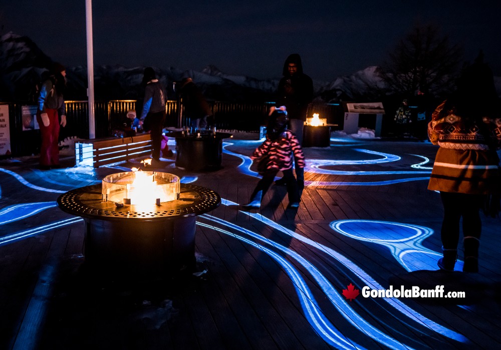 Winter Nightrise Dark Sky Patio Light Show