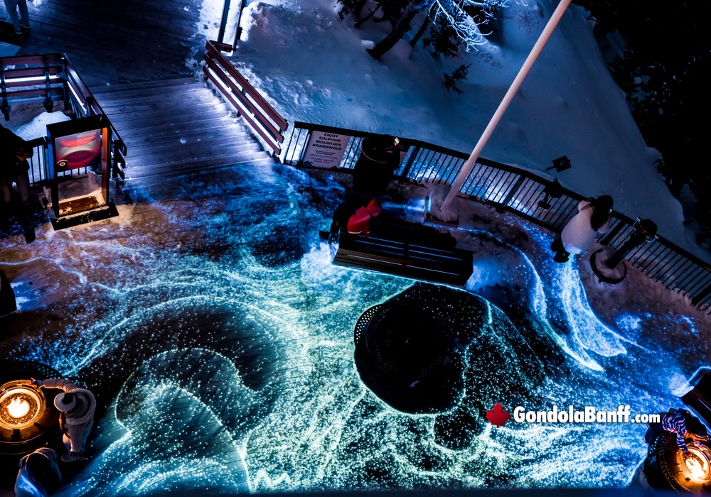 Night Light Show on the Boardwalk during Winter Nightrise