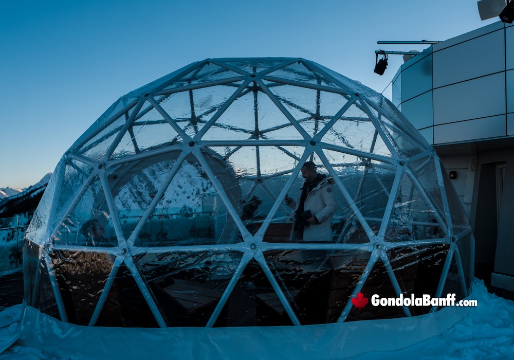 Warm Up in the Igloo atop the Banff Gondola Nightrise