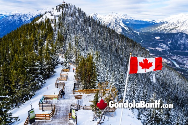Banff Gondola Winter Nightrise